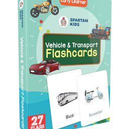 Spartan Kids Vehicle and Transport 27 Flash Cards - Multicolour-27
