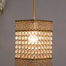 Homesake Hanging golden crystal pendant Ceiling Lamp - Golden-18