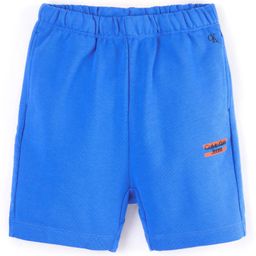 Calvin Klein Organic Cotton Knit Shorts Logo Print - Blue-image-2