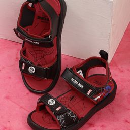 Kidsville Marvel FeaturingSpiderman Printed Sandals - Black-image-3