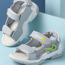 Cute Walk by Babyhug Velcro Closure Sandals with Fashion Applique - Grey-picture-15