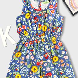 Tiara Cotton Spandex Sleeveless Floral Printed Jumpsuit - Multi Colour-picture-12