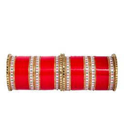 Chura king Set Of 2 Gold-Plated Stone-Studded Bangles-image-78