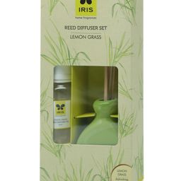 Iris Homefragrances  Fragance Reed Diffuser Set with Oil 45 ml Ceramic Pot and Diffuser Stick - Fragrance Lemon Grass image 2