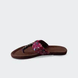 SHOE LAB Printed T-Strap Flats With Bows-picture-19