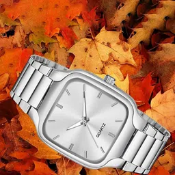 SWADESI STUFF Men Dial & Bracelet Style Straps Analogue Watch SDS 158 SILVER 2028-picture-25