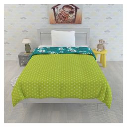Divine Casa Micro Polyester Dohar For Toddler Upto 4 Years - White & Light Green image 4