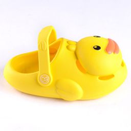 Oh! Pair  Clogs with Backstrap Duck Applique - Yellow image 4
