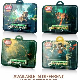 Shinsei Wild Wonders 2 in 1 Jungle Safari Bus & Lion Jigsaw Puzzle 20 Pieces - Multicolor image 4