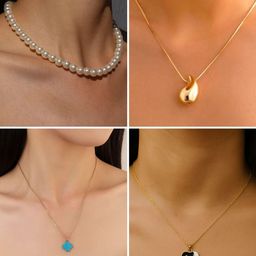 DressBerry Gold-Plated Stainless Steel Minimal Necklace-image-86