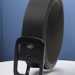 The Roadster Lifestyle Co Men Textured Leather Formal Belt-image-81