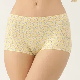 Ms.Lingies Pack Of 2 Floral Printed Seamless High-Rise Boy Shorts Briefs MSP110-27