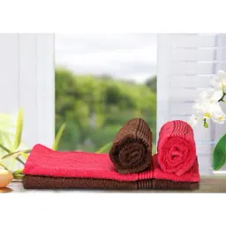 Bianca D'ross Pink & Brown 380 GSM Hand Towels - Set of 4-92