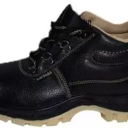 Aura Steel Toe Safety Shoes High Ankle PU Black Size UK 9, Fabb-image-88