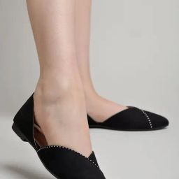 Shoetopia Women's Black D'Orsay Shoes-image-5