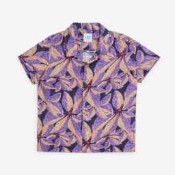 HOP Kids by Westside Violet Floral Print Resort-Fit Shirt-image-14