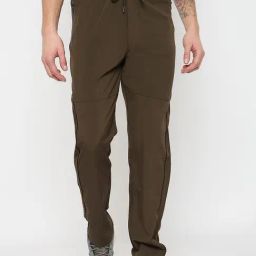 Duke Brown Blended Regular Fit Solid Trackpants-picture-30