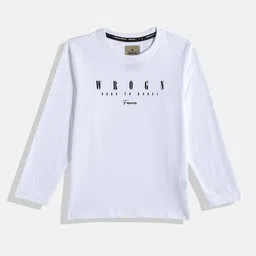 WROGN YOUTH Boys Brand Logo Printed T-shirt-image-44