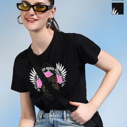 Metronaut Women 2 Printed Bio Finish T-shirt-image-7