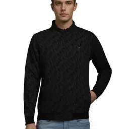 Louis Philippe Black Cotton Regular Fit Printed Sweatshirt-picture-20