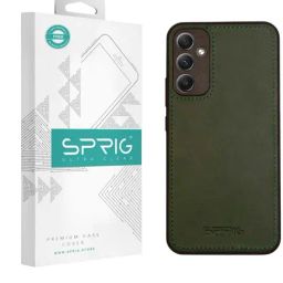 Sprig Matte Leather Back Cover for Samsung Galaxy A34 5G (Green)-image-72