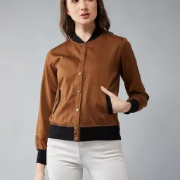 DOLCE CRUDO Brown Relaxed Fit Jacket-image-10