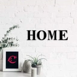eCraftIndia 'HOME' Black Engineered Wood Wall Art Cutout, Ready to Hang Home Decor-16