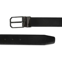 Van Heusen Black Leather Textured Reversible Belt for Men-image-51