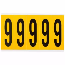 BRADY Non-Reflective Gothic Number Label 9 Character included, 32MF12 (Pack of 5)-image-72
