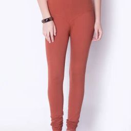Dollar Missy Brown Cotton Leggings-image-70