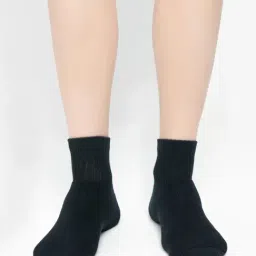 Jockey 7036 Black Compact Terry Cotton Ankle Length Socks with Stay Fresh Treatment - Pack of 3-picture-7