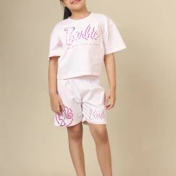 Kidsville Girls Regular Fit Barbie Printed Shorts-image-27