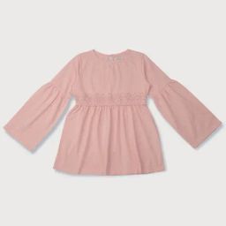 Gini & Jony Kids Peach Embrodiery Full Sleeves Top-image-46