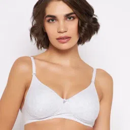 Clovia Grey Cotton Textured Half Coverage T-Shirt Bra-picture-19