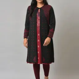 W Black Embroidered Shrug-picture-25