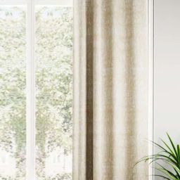 Bianca TREMEZZO Silver & Beige Faux Silk 5 Ft. Window Curtain-33