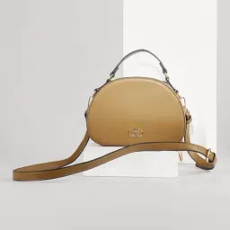 Allen Solly Khaki PU Sling Handbag-image-13