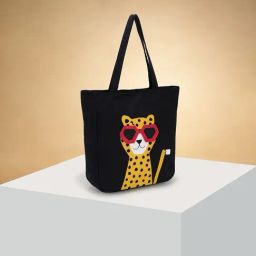 Forever Glam by Pantaloons Black Textured Medium Tote Handbag-image-9