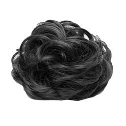 vister Wavy Clip-In Bun Hair Extension - Black - 5 Inch-image-89