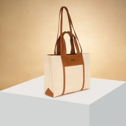 Forever Glam by Pantaloons Beige Solid Medium Tote Handbag-34