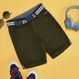 Pantaloons Junior Kids Cedar Green Regular Fit Shorts-image-63