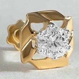 Mia by Tanishq Sparkling Charm Gold and Diamond Nose Pin for Women-image-44