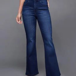 Miss Chase Navy Blue Denim Solid Jeans-picture-46
