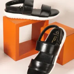 Carlton London Women's Black Back Strap Sandals-picture-44