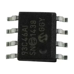 MICROCHIP Eeprom Serial, 1KBIT, 2MHZ, SOIC-8, 93C46A-I/SN.-35