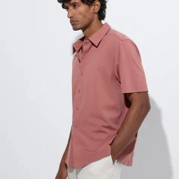 Ascot by Westside Dusty Pink Solid Relaxed-Fit Shirt-picture-22