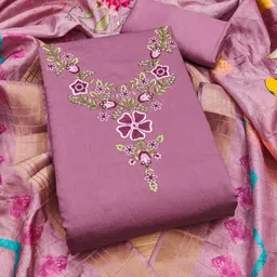 LeeliPeeri Designer Embroidered Unstitched Dress Material-image-52