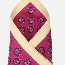 Van Heusen Pink Printed Pocket Square-image-50