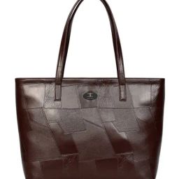 Esbeda Dark Brown Patchwork Large Tote-image-35