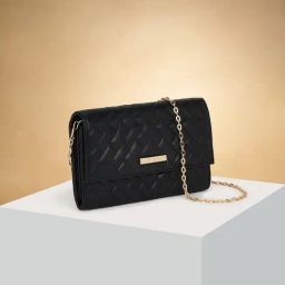 Forever Glam by Pantaloons Black Quilted Wallet For Women-34
